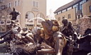 A fountain in the center of the old city