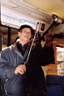 Romanian fiddler in a RER train